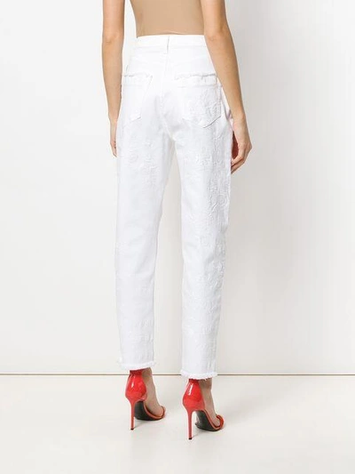 Shop Etro High-waisted Jeans In White