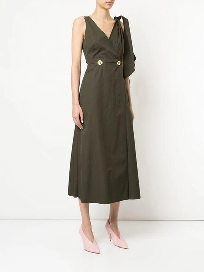 Shop Walk Of Shame Bow Detail Dress In Brown