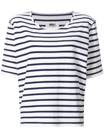 Shop Mm6 Maison Margiela Oversized Striped T-shirt In 002f