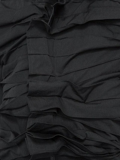 Shop Yohji Yamamoto Ruffled Asymmetric Jacket - Black