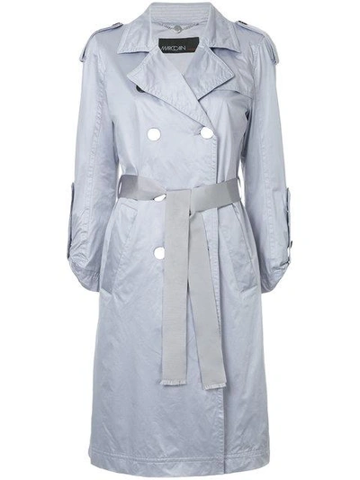 Shop Marc Cain Belted Trench Coat In Purple