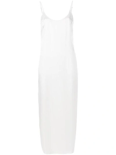 Shop La Perla Satin Slip Dress In White