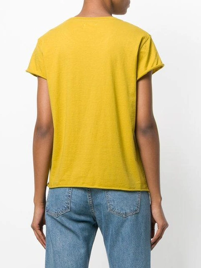 Shop Simon Miller Raw-edged T-shirt - Yellow In Yellow & Orange