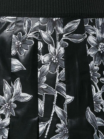 Shop Fendi Floral Print Skirt In Black
