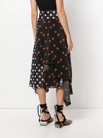 Shop Jw Anderson Panelled Pattern Midi Skirt In Multicolour