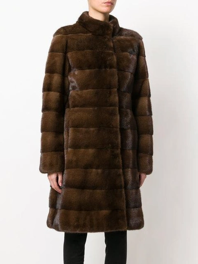 Shop Liska Valencia Coat In Brown