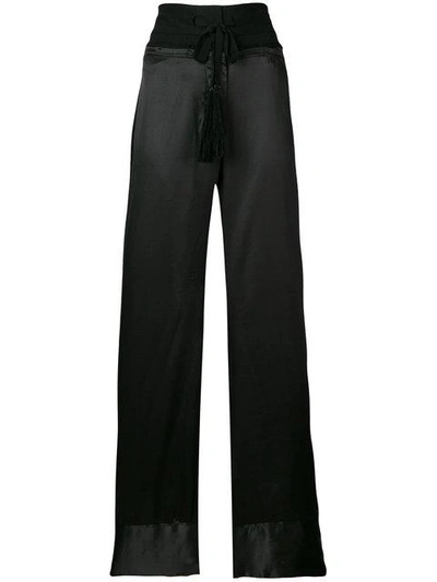 Shop Ann Demeulemeester Flared Trousers In Black