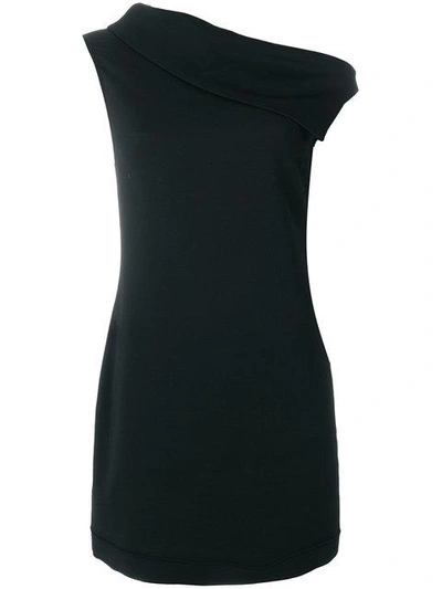 Shop Helmut Lang Asymmetric Collar Dress