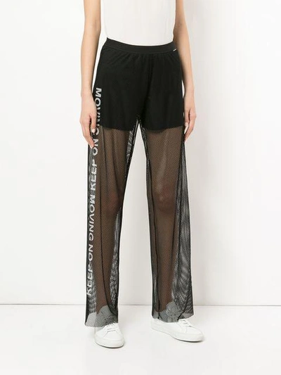 Shop Marc Cain Keep On Mesh Trousers In Black