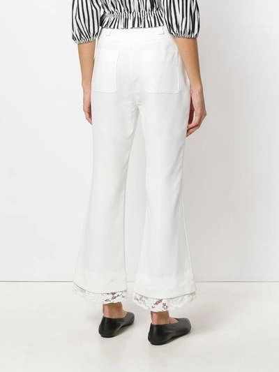 Shop Proenza Schouler Flared Cropped Trousers In White