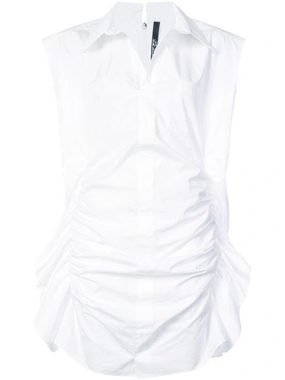 Shop Paula Knorr Gathered Detail Dress In White