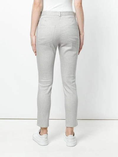 Shop Lorena Antoniazzi Slim Fit Trousers In Grey