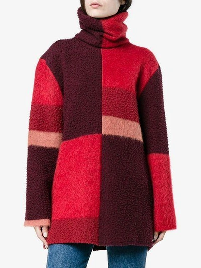 Shop Roksanda Ekema Oversized Colour Block Jumper In Red