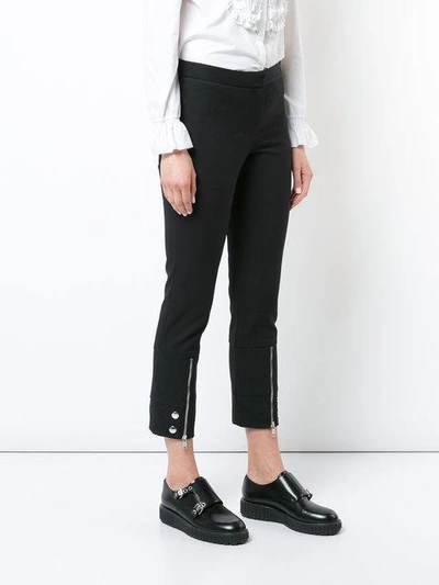 cropped zip trousers