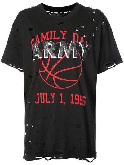 Shop Amiri Army Vintage-inspired T-shirt In Black