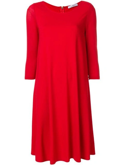 Shop Max Mara Flared Loose Dress In Red