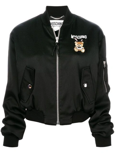 Shop Moschino Playboy Bomber Jacket - Black