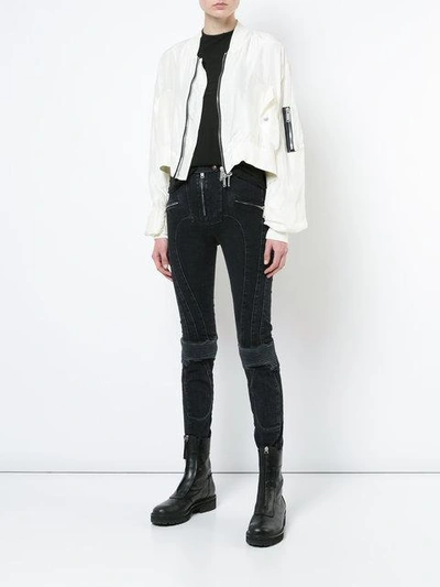 Shop Ben Taverniti Unravel Project Cropped Lightweight Jacket In White