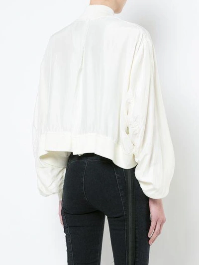 Shop Ben Taverniti Unravel Project Cropped Lightweight Jacket In White