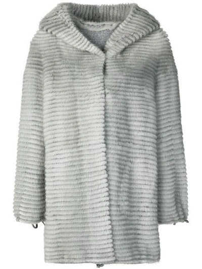 Shop Liska Rosalie Coat In Grey