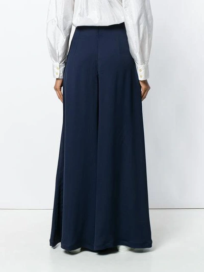 Shop A.w.a.k.e. Wide Leg Trousers - Blue