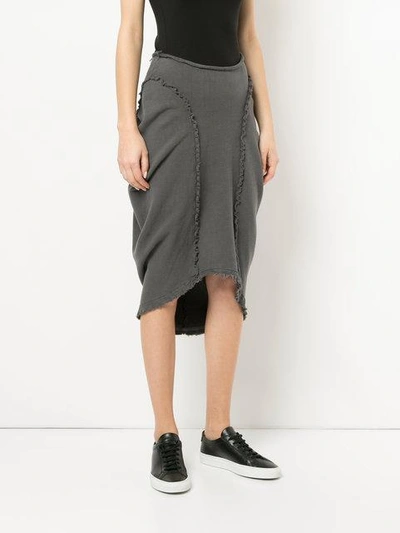 Shop Jw Anderson Raw Trim Skirt In Grey