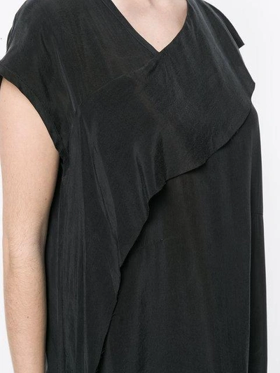 Shop Ilaria Nistri Roque Asymmetric Ruffle Dress - Black
