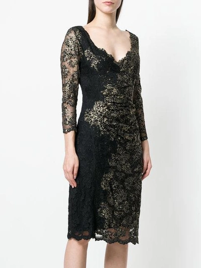 Shop Olvi S Olvi´s Lace V-neck Dress - Black