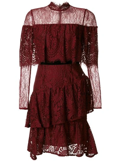 Shop Perseverance London Tiered Ruffled Lace Dress