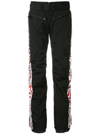 Shop Kru Zebra Striped Ski Trousers In Black
