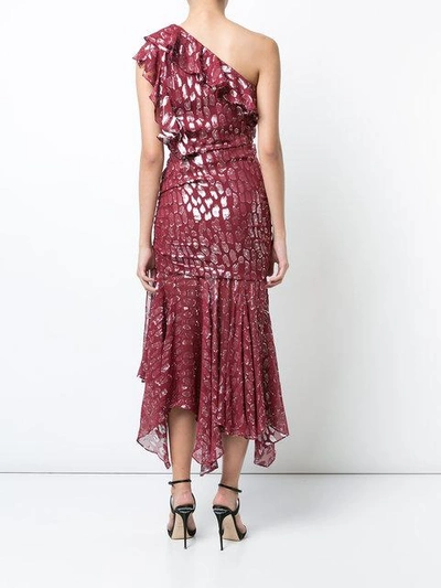 Shop Veronica Beard Leopard Patterned Asymmetric Dress