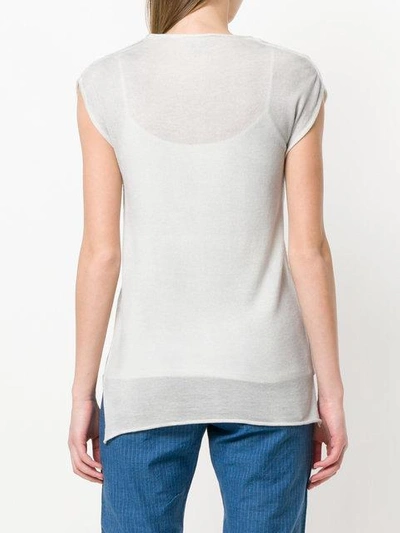 Shop Eleventy Round Neck T-shirt In Grey