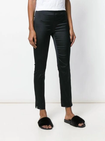 Shop P.a.r.o.s.h Slim-fit Trousers In Black