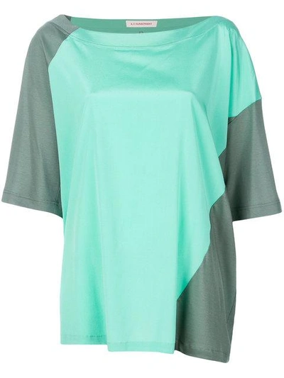 Shop A.f.vandevorst Oversized Colour Block T In Green