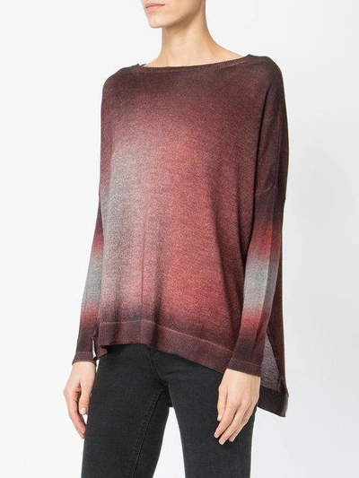 Shop Avant Toi Washed Effect Knitted Top In Red