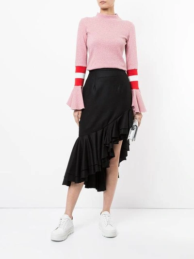 Shop Maggie Marilyn I Just Want To Be Free Ruffled Skirt In Black