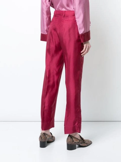 Shop F.r.s For Restless Sleepers Cropped Fitted Trousers In Pink
