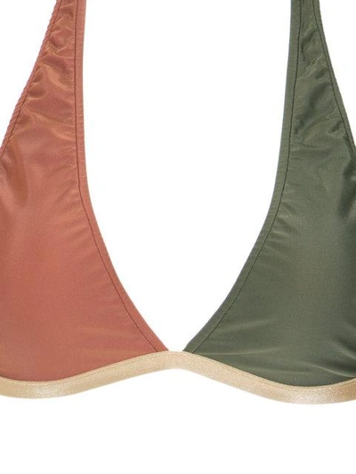 Shop Adriana Degreas Cut Out Velvet Bikini Set In Brown