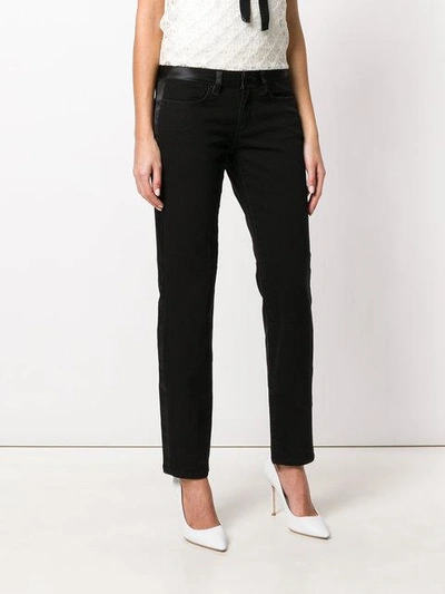 Shop Michael Michael Kors Jeans With Contrast Waistband - Black