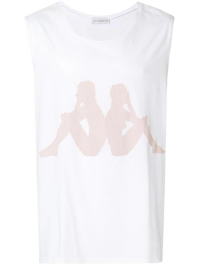 Shop Faith Connexion Kappa Sleeveless T-shirt In White