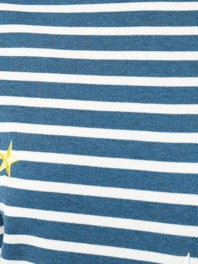 Shop Guild Prime Star Embroidered Striped Top - Blue