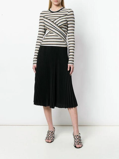 Shop Marco Bologna Striped Fringes Top In Multicolour