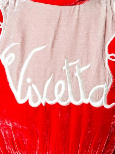 Shop Vivetta Embroidered Logo Bib Dress