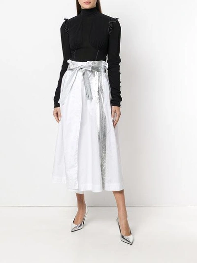 Shop Paco Rabanne Tie Waist Long Skirt