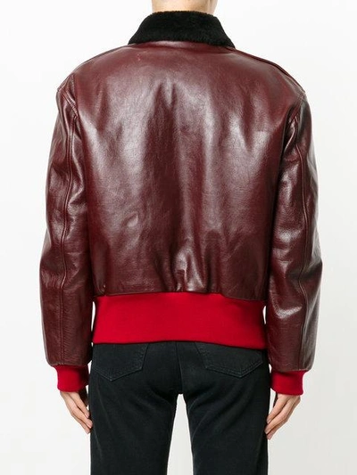Shop Calvin Klein 205w39nyc Colour Block Zip Jacket In Red