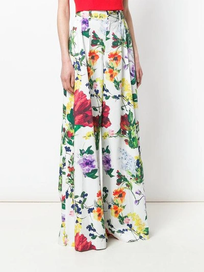 floral-print pleated palazzo pants