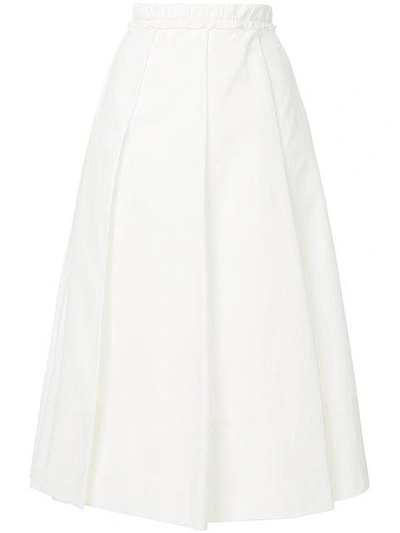 Shop Carven A-line Pleated Skirt - White