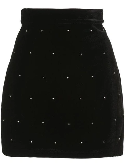 Shop Amiri Studded Mini Skirt - Black