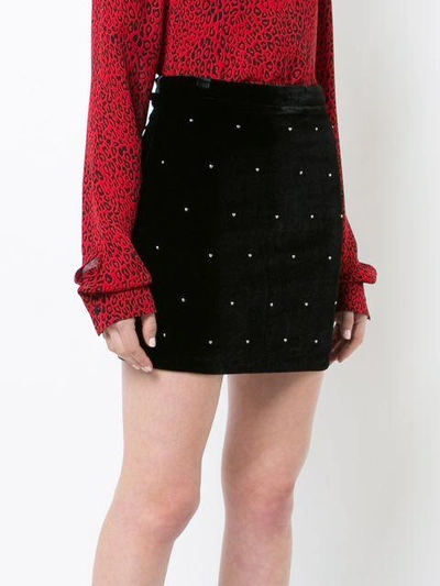 Shop Amiri Studded Mini Skirt - Black