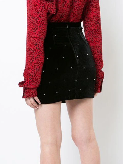 Shop Amiri Studded Mini Skirt - Black